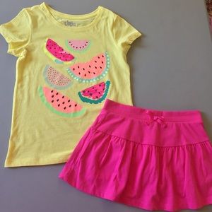 Tshirt and Pink Skort Girl’s M 7 8 Circo Children’s Place
